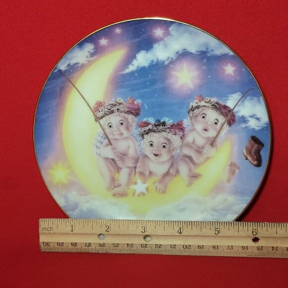 Vintage Dreamsicles By The Light of the Moon Angel Cherub Collectible Plate 1994 - Picture 8 of 12